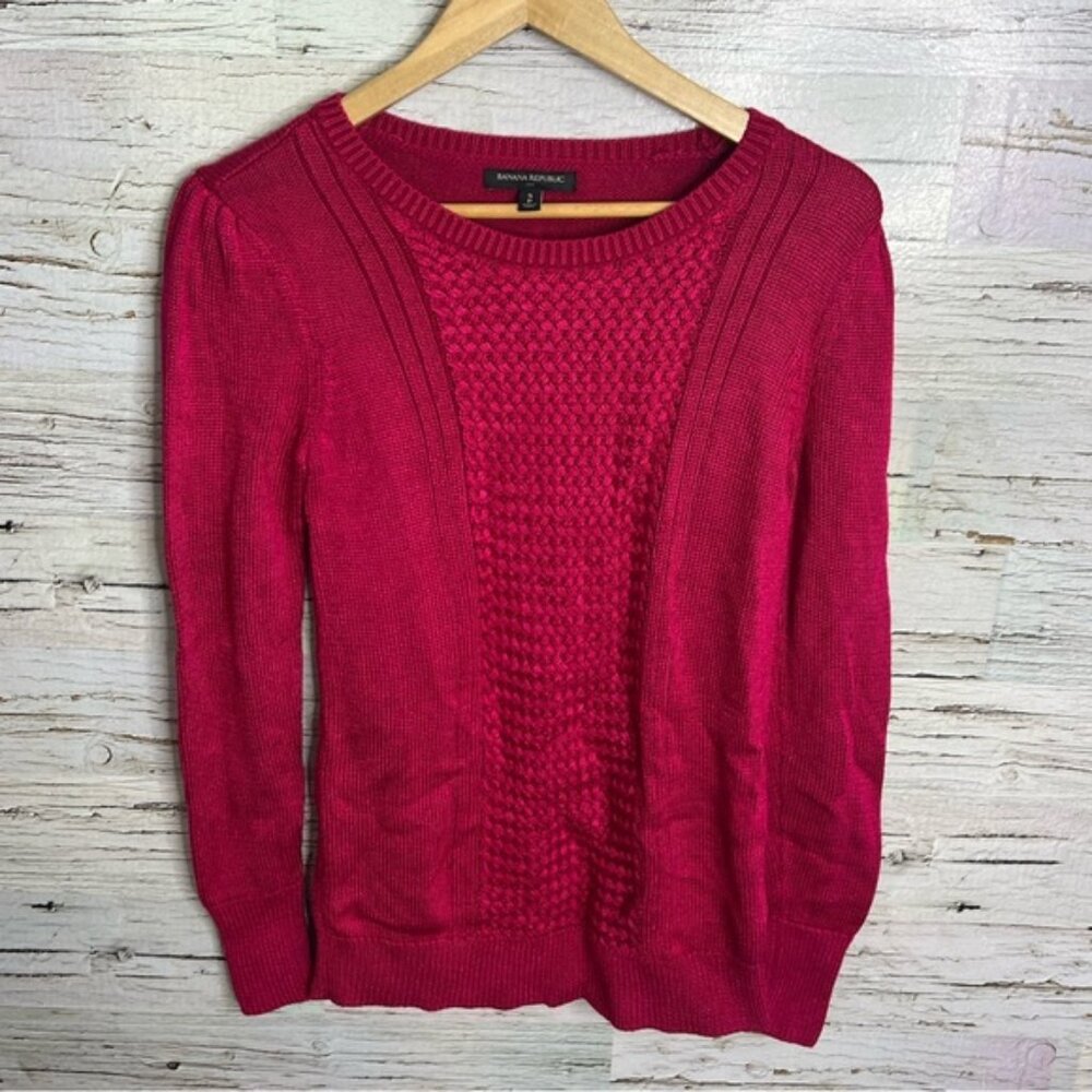 Banana republic pink knit sweater size small